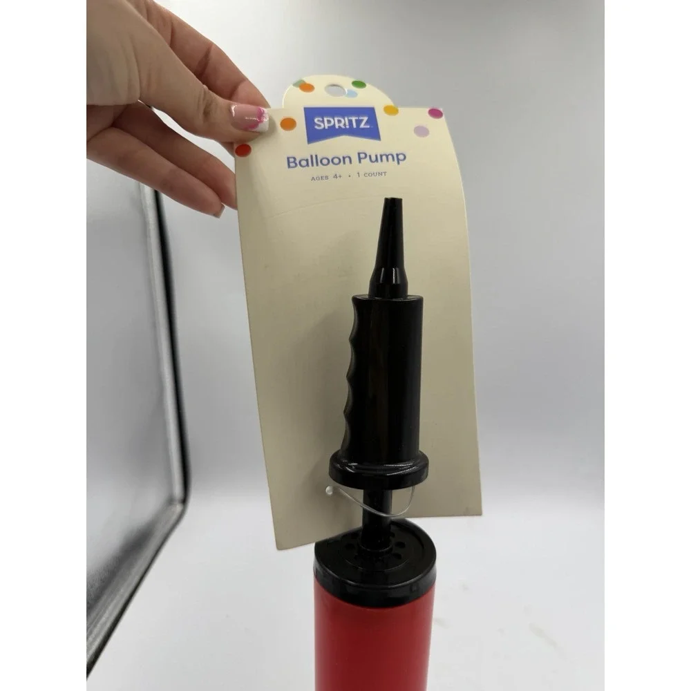 Portable Handheld Balloon Pump Manual Air Inflator Red Black Party Decor Tool